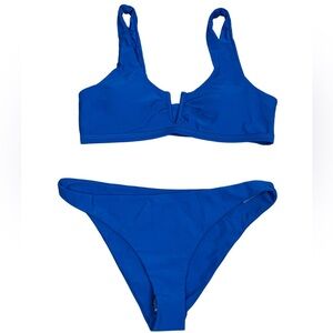 Women’s Vibrant Cobalt Blue 2 Piece Bikini Set Bathing Suit Size Medium